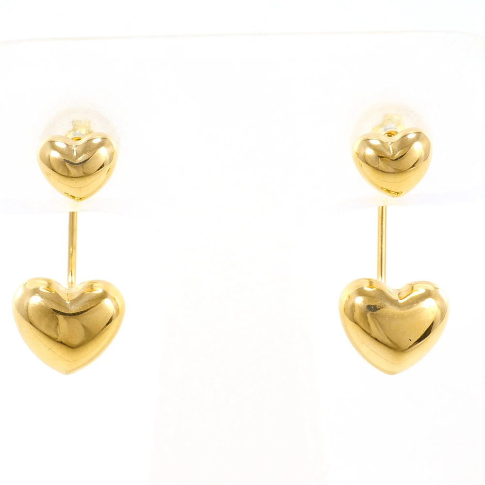 18K (18-karat) Yellow Gold Earrings, Total Weight 1.1g, Jewelry
